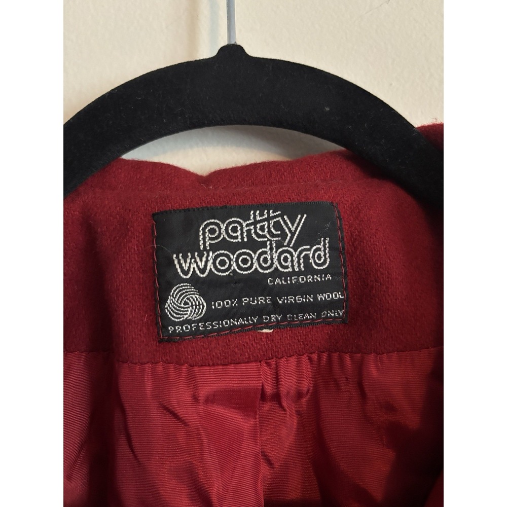 Vintage 70s Patti Woodard California Wool Jacket‎ Red Preppy Academia XS Small - Picture 2 of 6